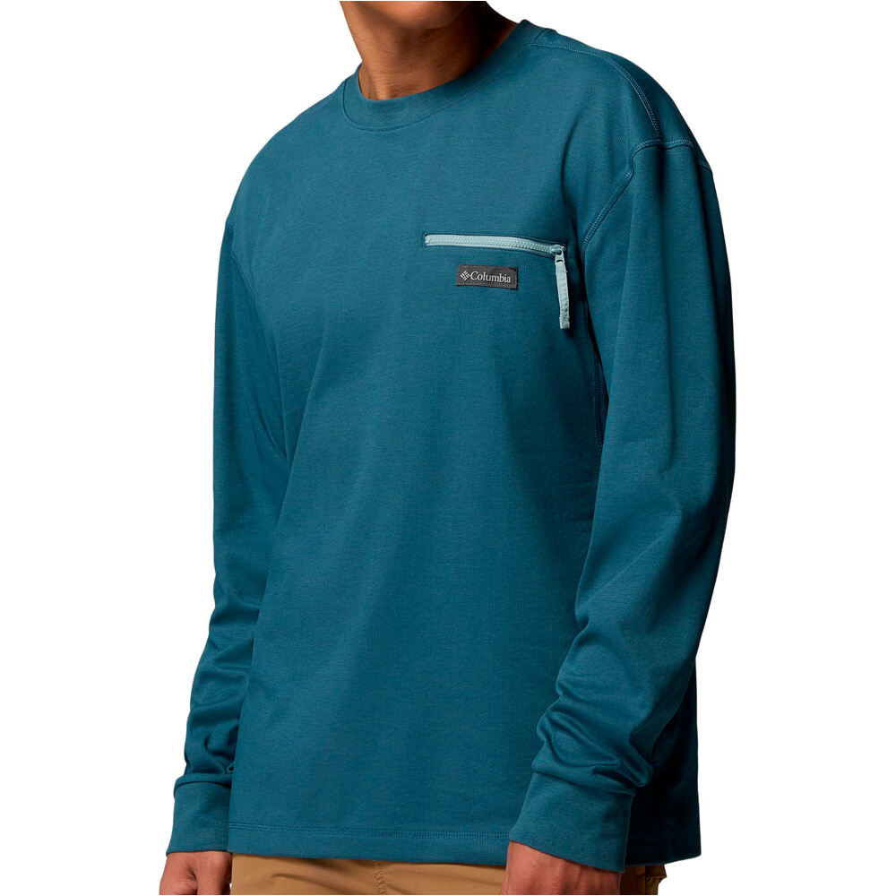 Columbia camiseta montaña manga larga hombre Echo Passage LS Crew vista detalle