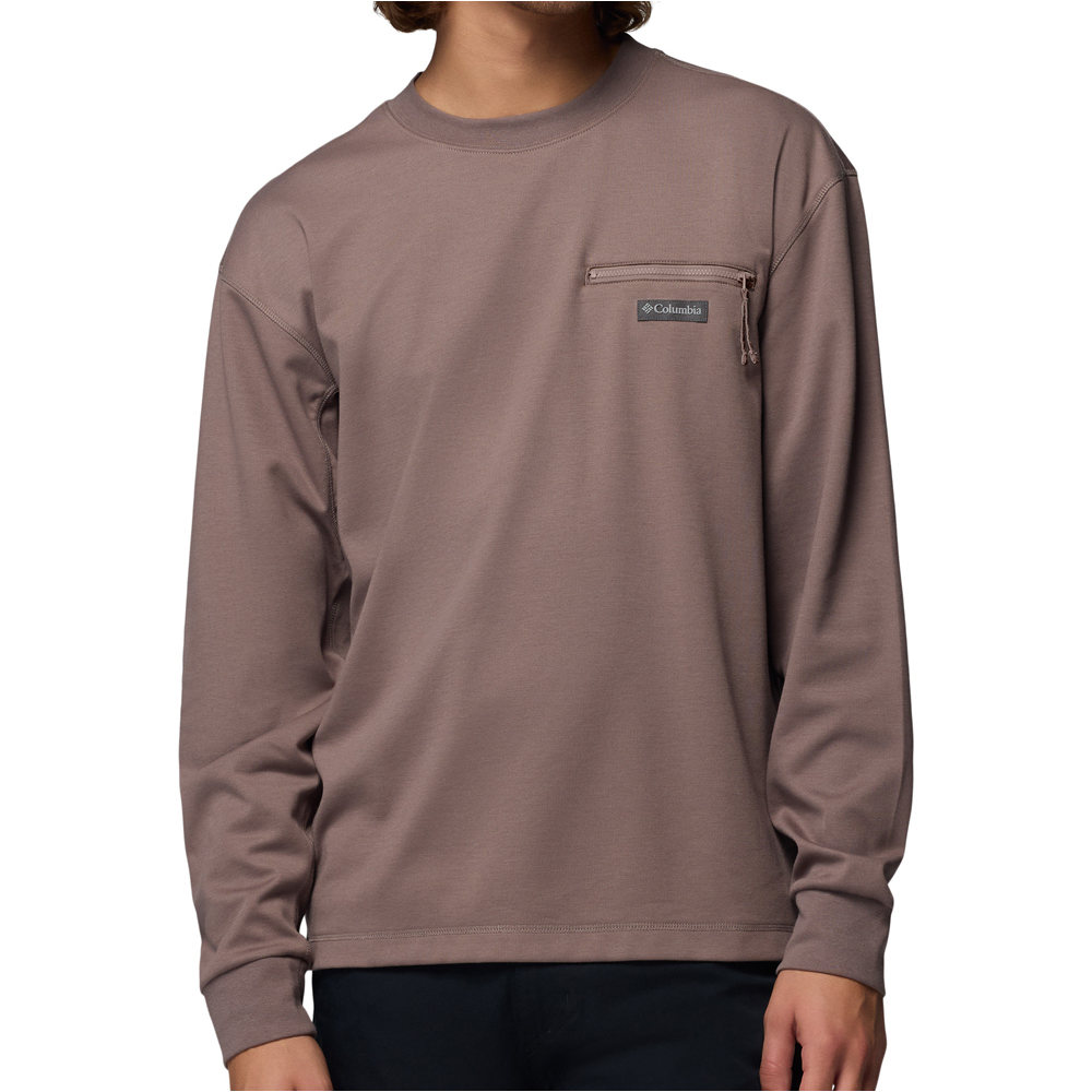 Columbia camiseta montaña manga larga hombre Echo Passage LS Crew vista frontal