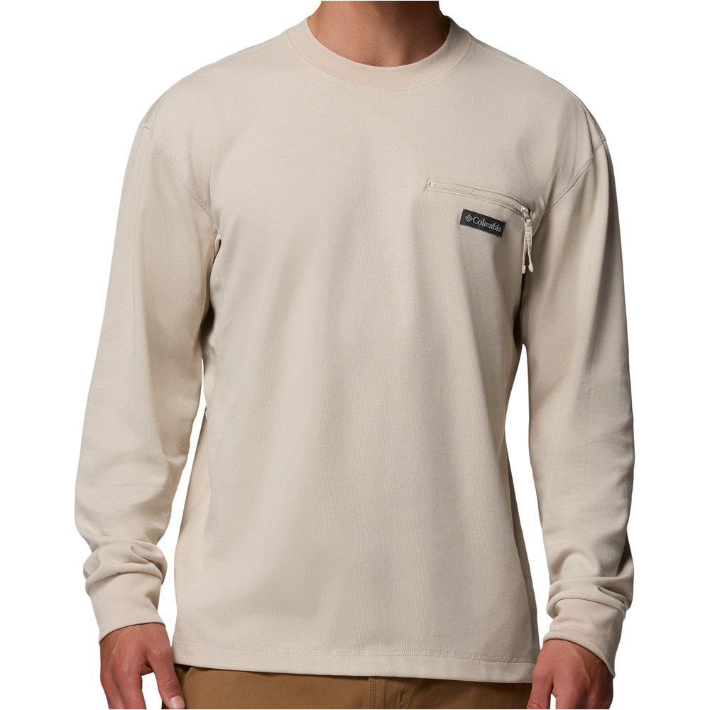 Columbia camiseta montaña manga larga hombre Echo Passage LS Crew vista frontal