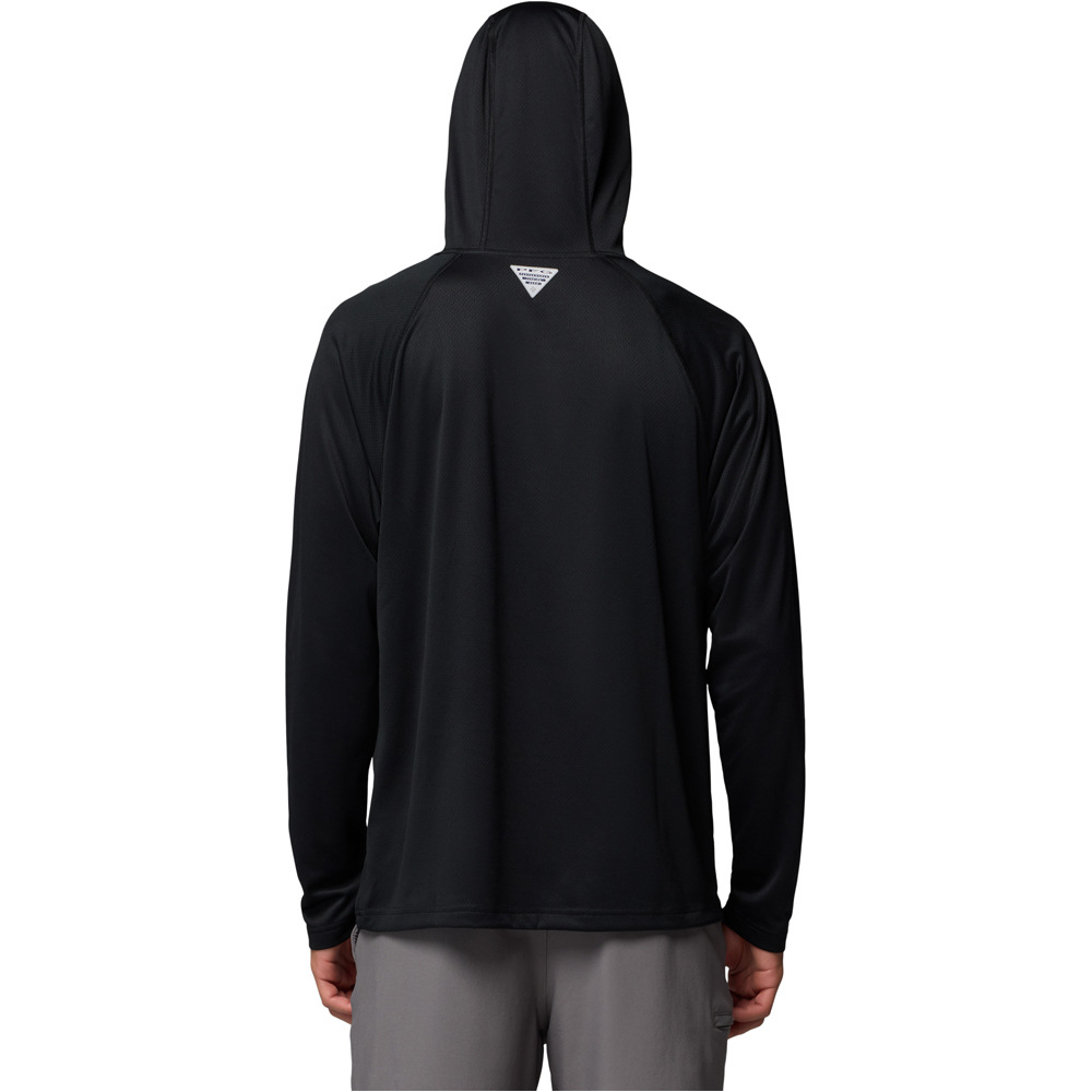 Columbia camiseta montaña manga larga hombre PFG Solar Stream Hoodie vista trasera