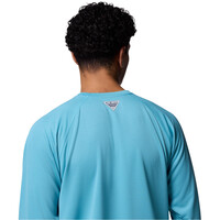 Columbia camiseta montaña manga larga hombre PFG Solar Stream LS vista detalle