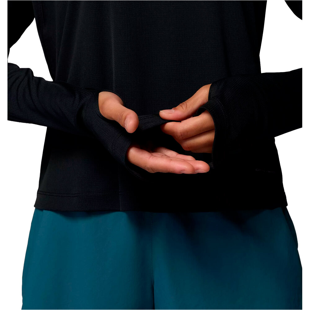 Columbia camiseta montaña manga larga mujer Stealth Spring LS Hoodie vista detalle