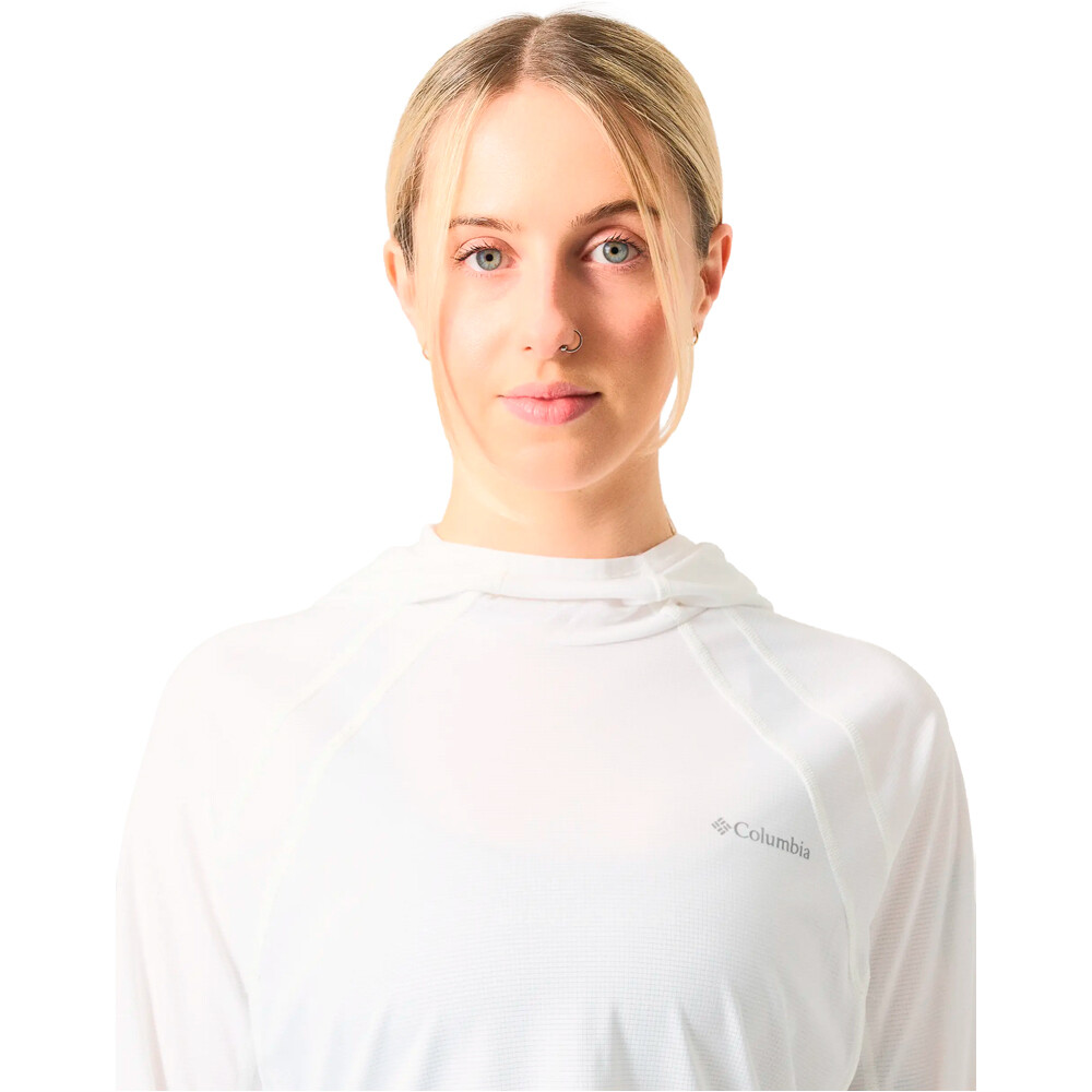 Columbia camiseta montaña manga larga mujer Stealth Spring LS Hoodie vista detalle