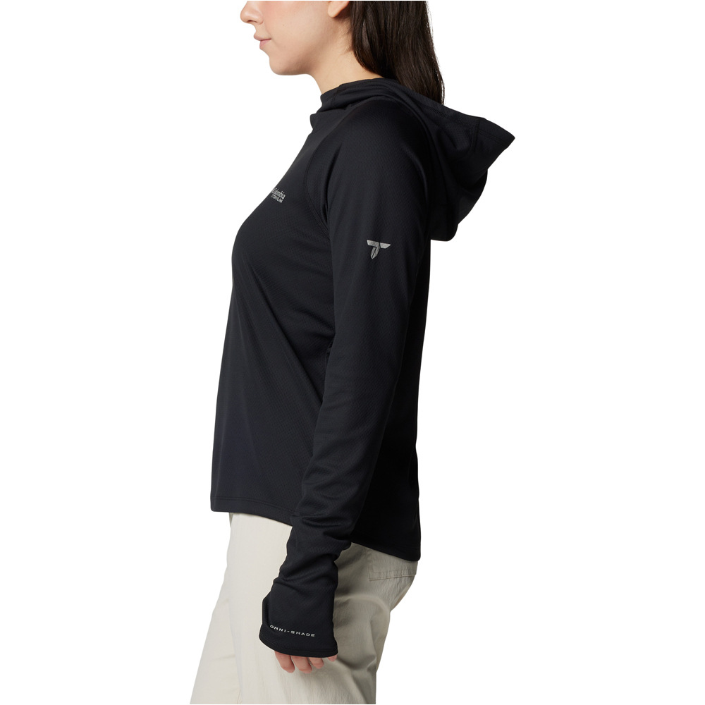 Columbia camiseta montaña manga larga mujer Summit Valley Hoodie vista detalle