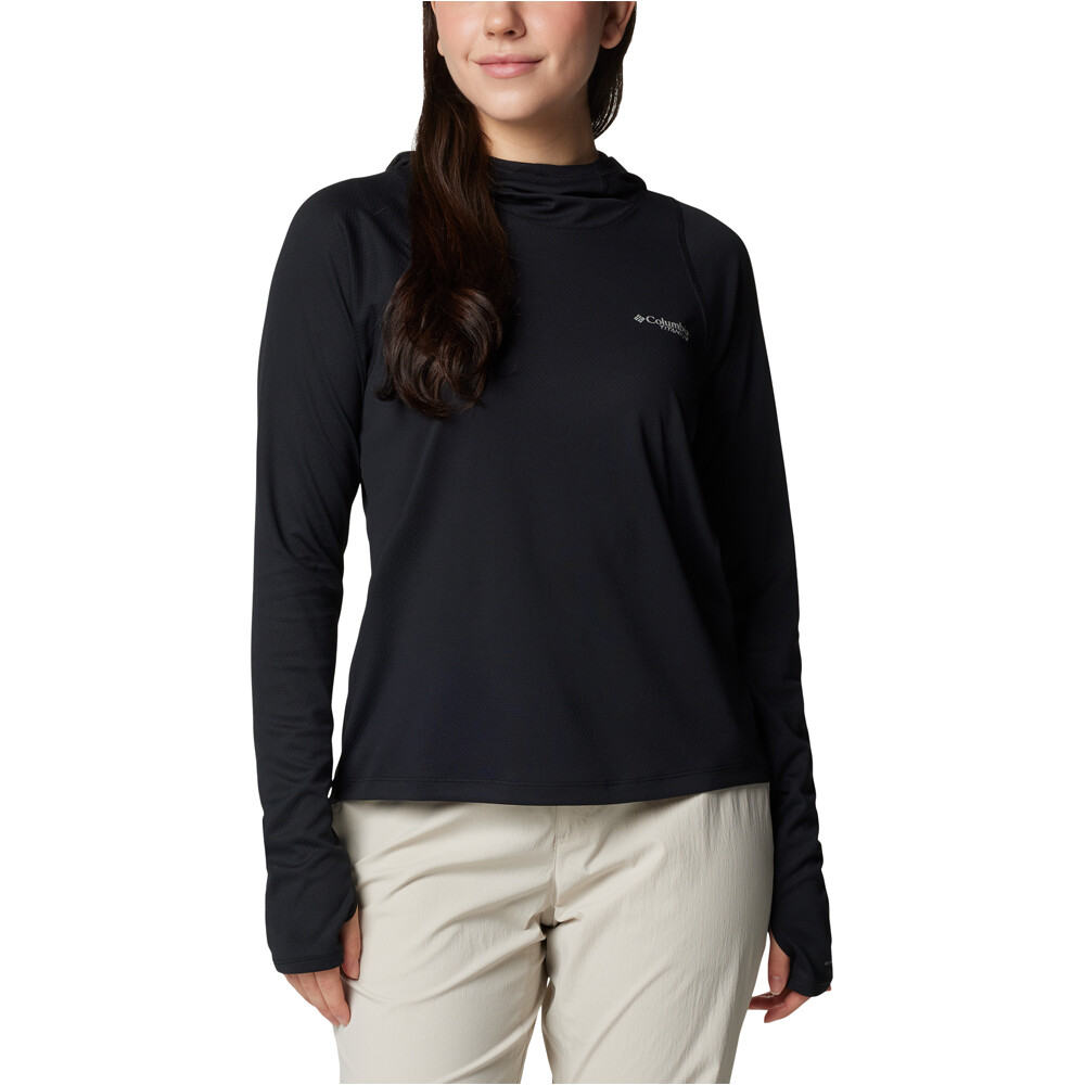 Columbia camiseta montaña manga larga mujer Summit Valley Hoodie vista frontal