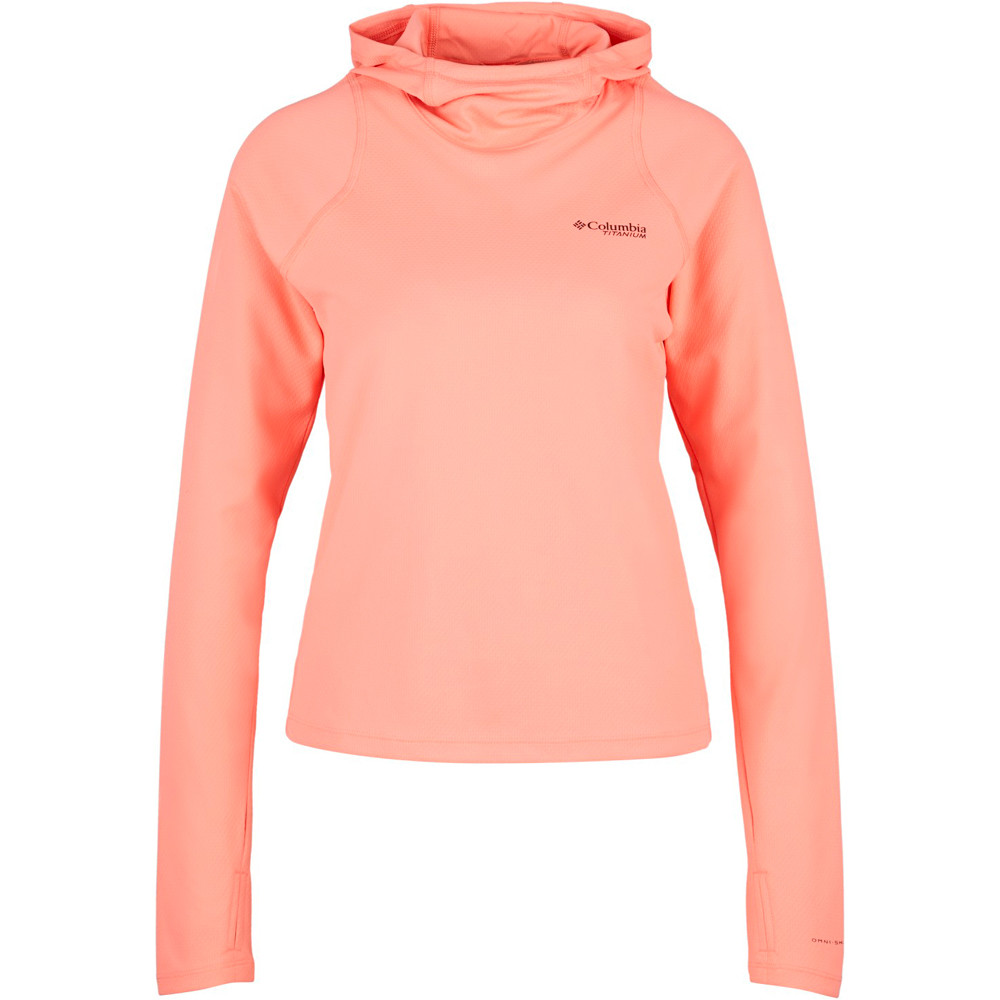 Columbia camiseta montaña manga larga mujer Summit Valley Hoodie vista frontal