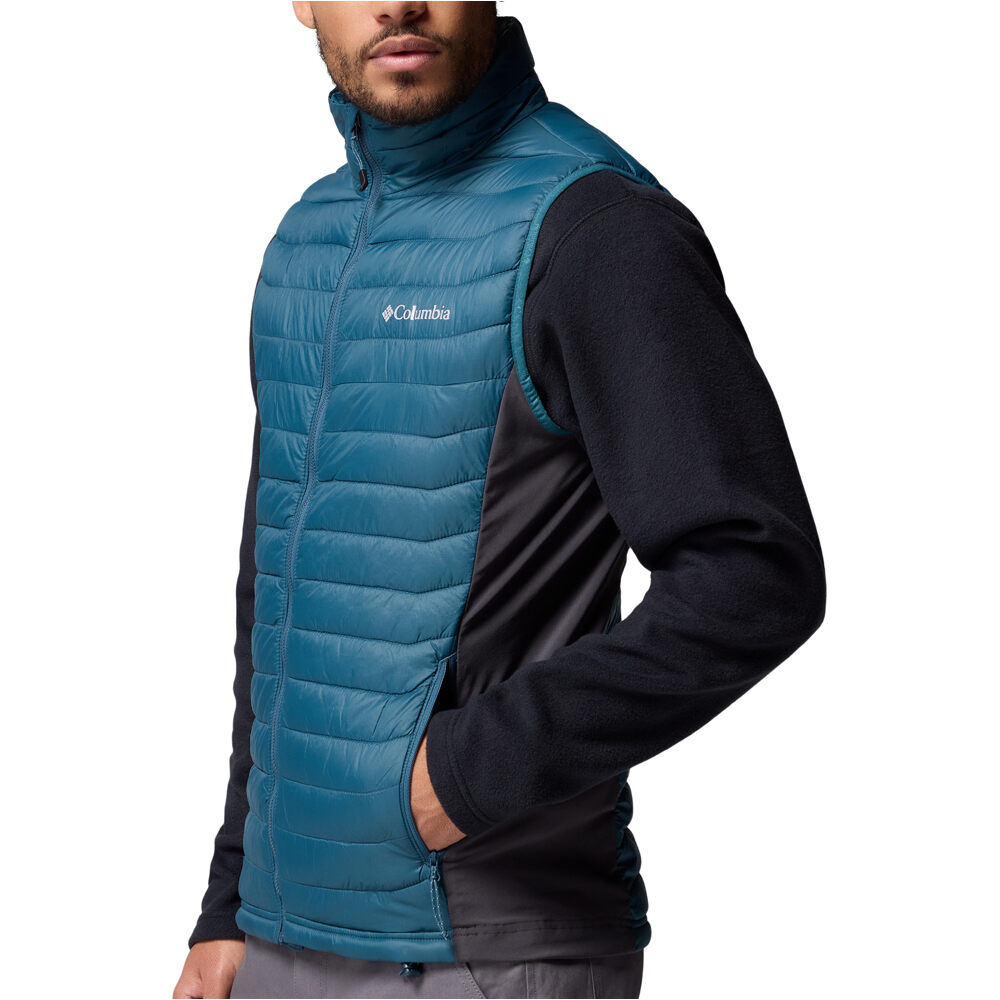 Columbia chaleco outdoor hombre Powder Pass Hybrid Vest vista detalle
