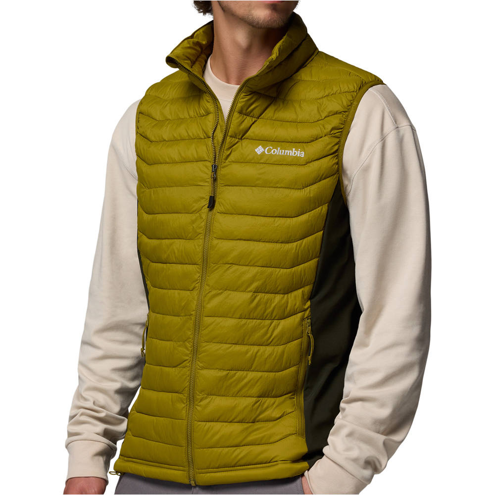 Columbia chaleco outdoor hombre Powder Pass Hybrid Vest vista detalle