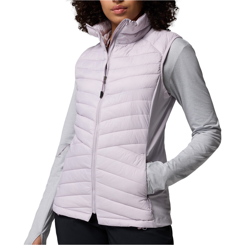 Columbia chaleco outdoor mujer Powder Pass III Hybrid Vest vista frontal