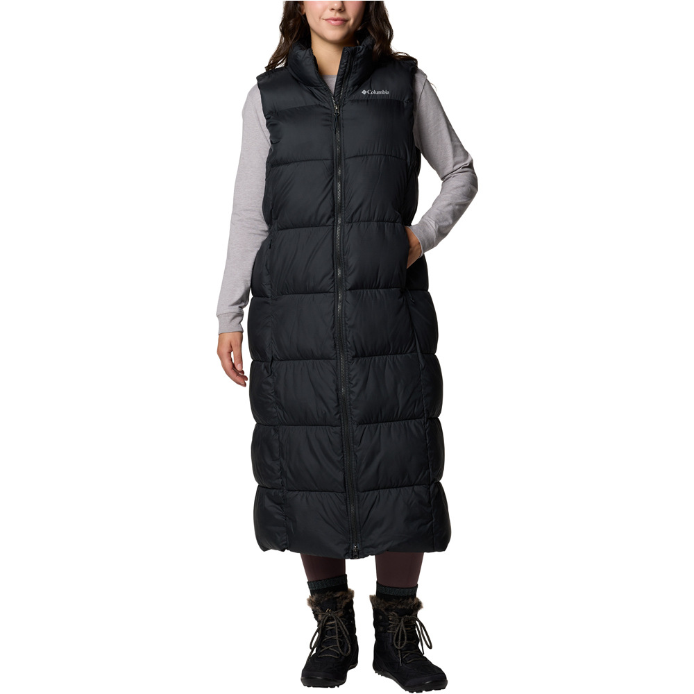 Columbia chaleco outdoor mujer Puffect Long Vest vista frontal