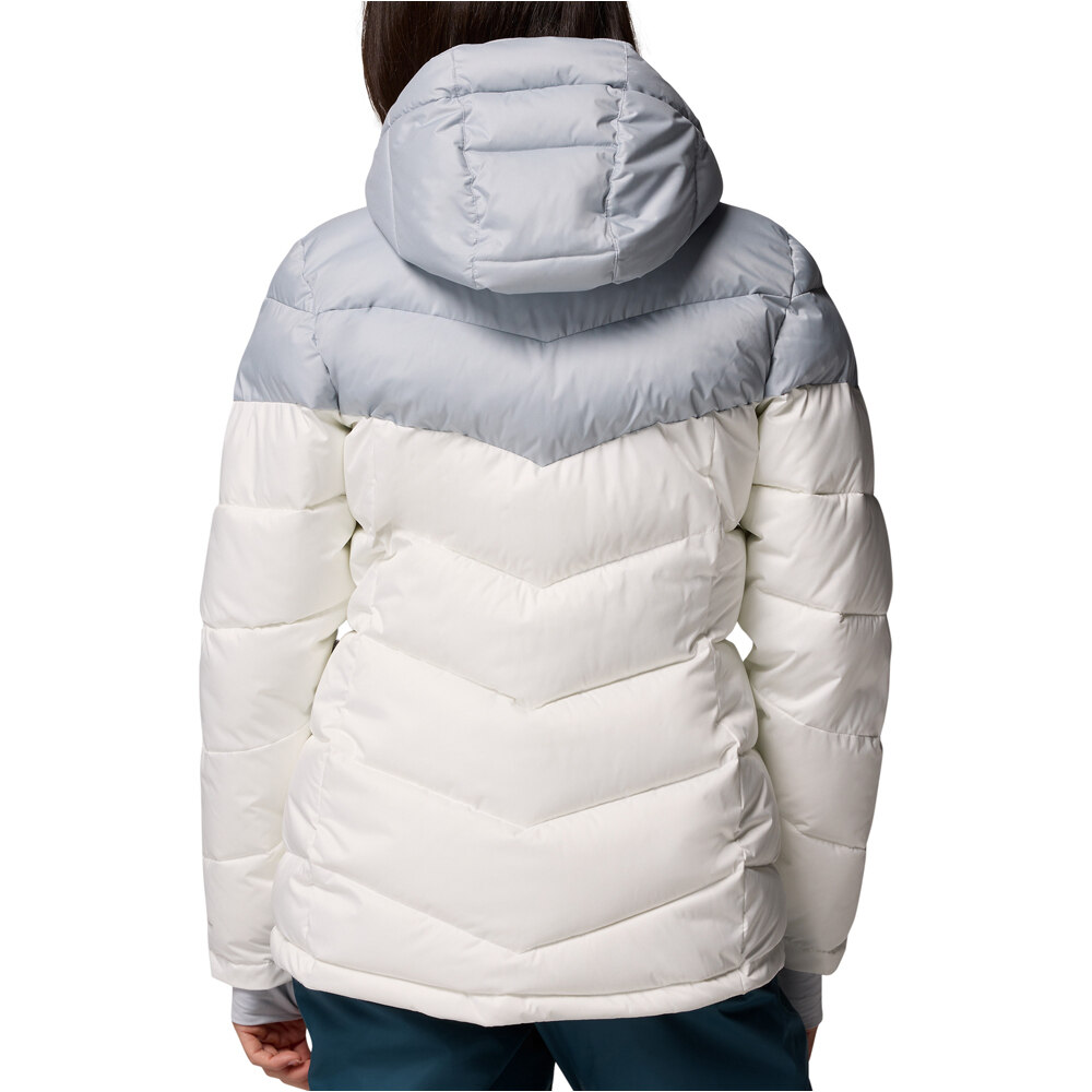 Columbia chaqueta esquí mujer Abbott Peak II Insulated Jacket White vista trasera