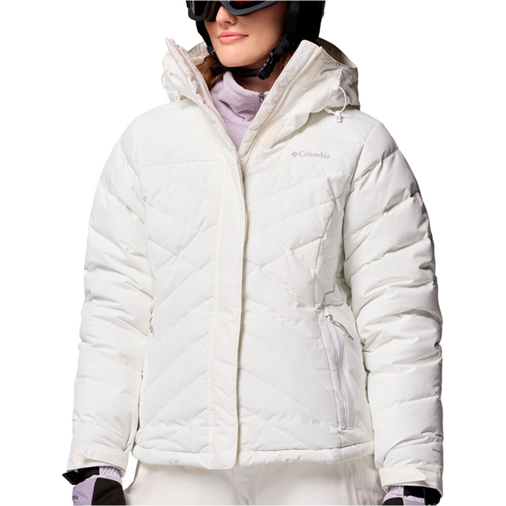 Columbia chaqueta esquí mujer Lay D Down V Jacket White vista frontal