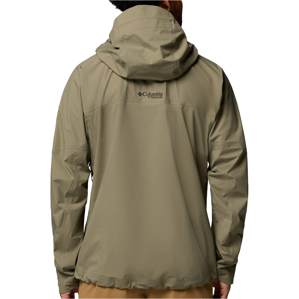 Columbia chaqueta impermeable hombre Saudan Pro 3L Shell vista trasera