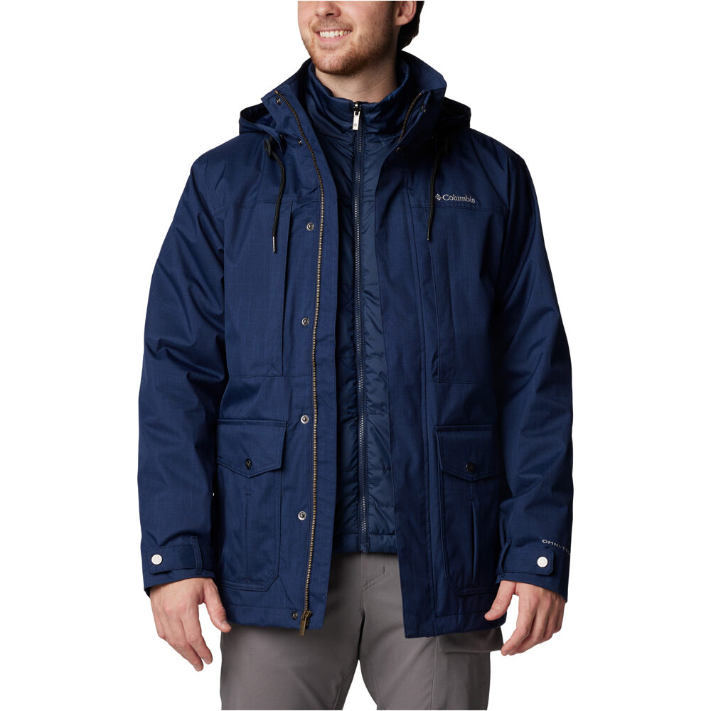 Columbia chaqueta impermeable insulada hombre Horizons Pine II Interchange Jacket vista detalle