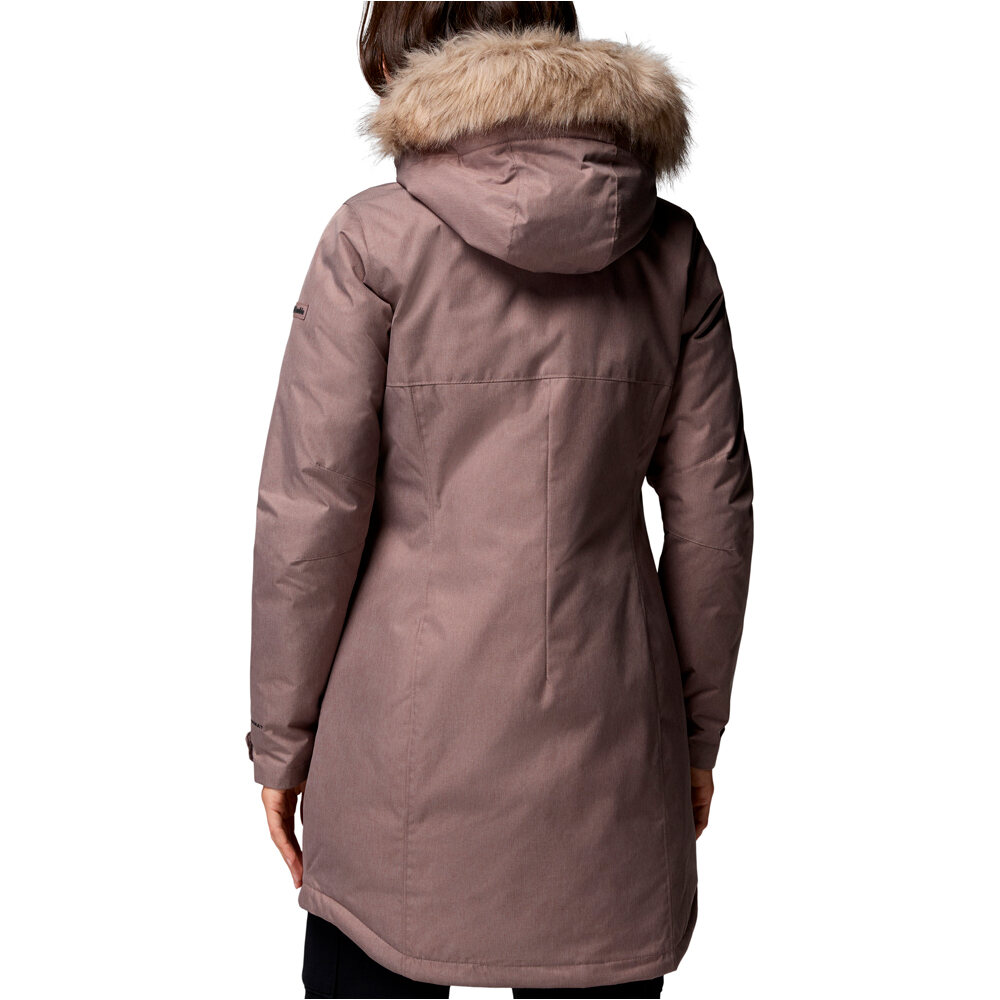 Columbia chaqueta impermeable insulada mujer Suttle Mountain Long Insulated Jacket vista trasera