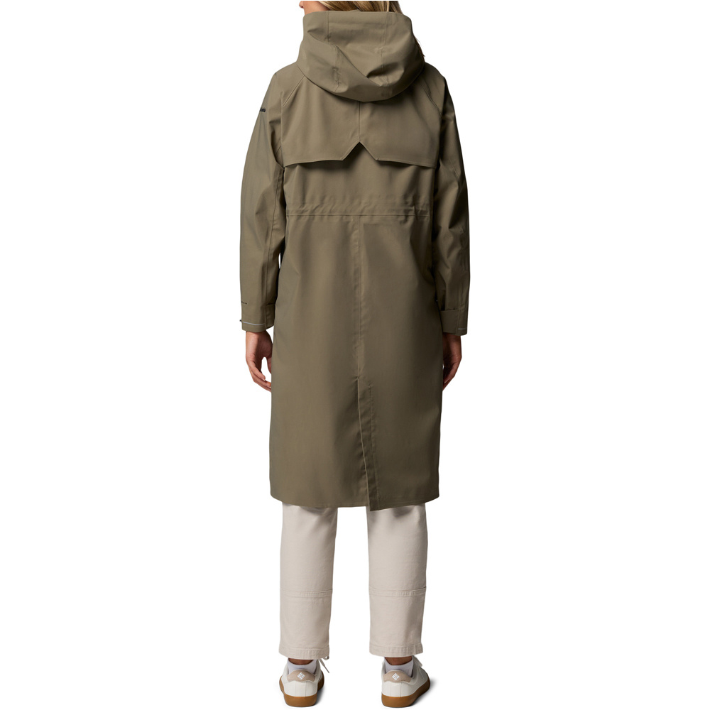 Columbia chaqueta impermeable mujer AmazeTrench Rain Jacket vista trasera