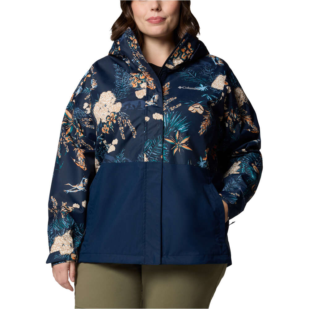 Columbia chaqueta impermeable mujer Hikebound Printed Jacket vista frontal