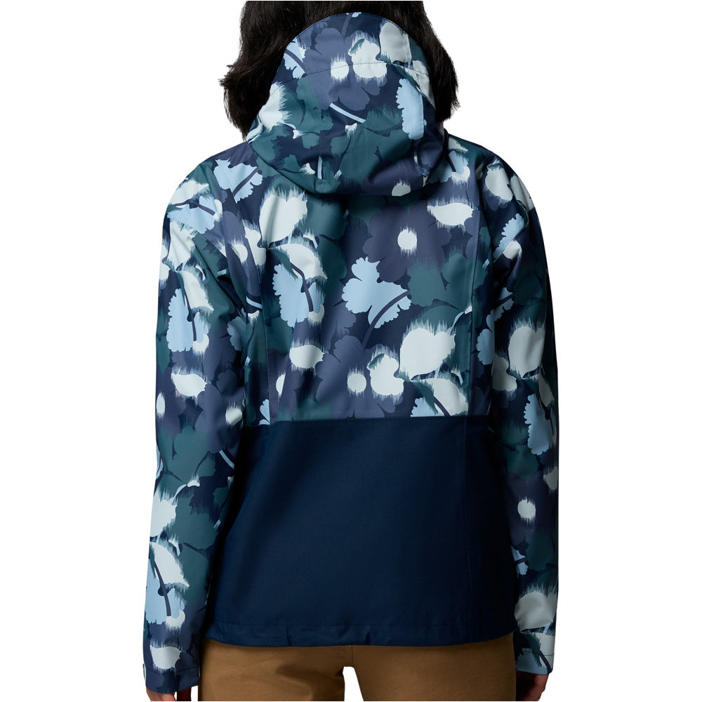 Columbia chaqueta impermeable mujer Hikebound Printed Jacket vista trasera