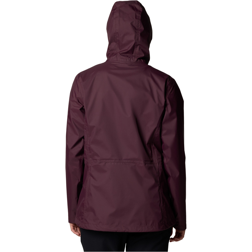 Columbia chaqueta impermeable mujer Pouring Adventure III Jacket vista trasera