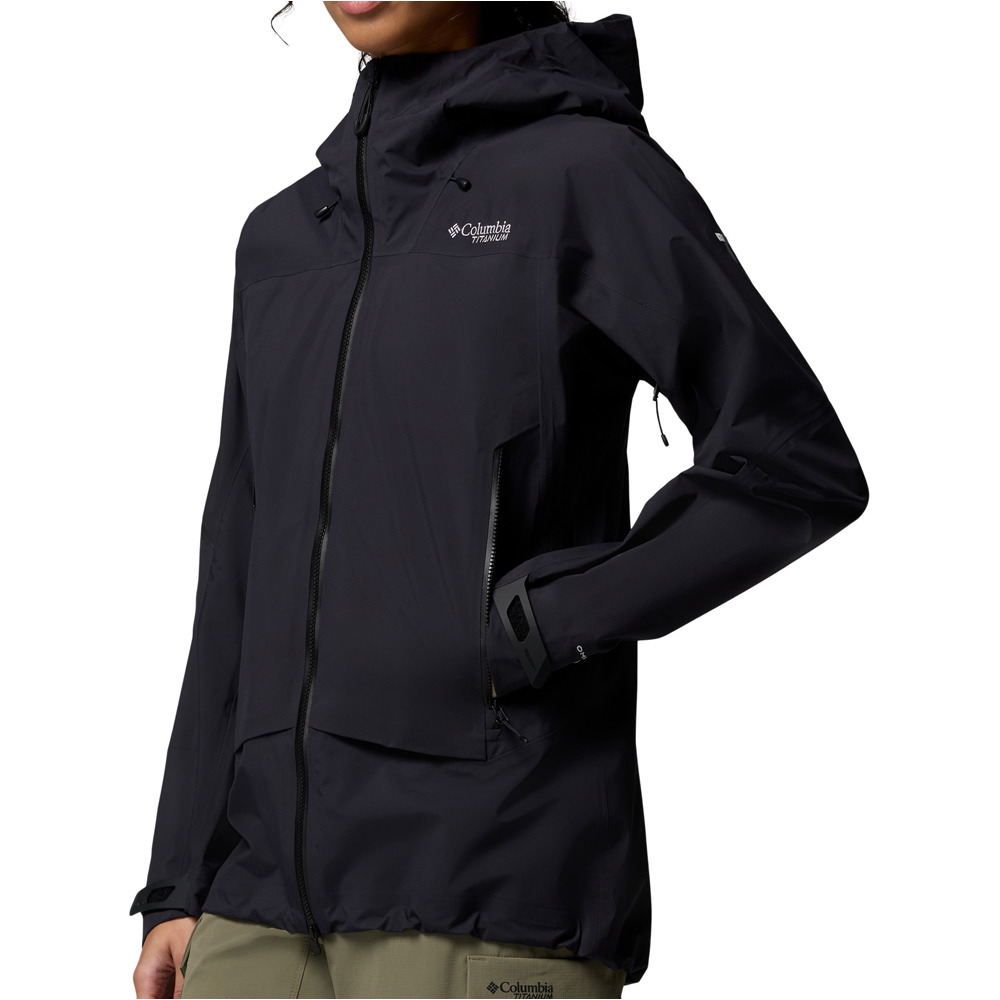 Columbia chaqueta impermeable mujer Saudan Pro 3L Shell vista detalle
