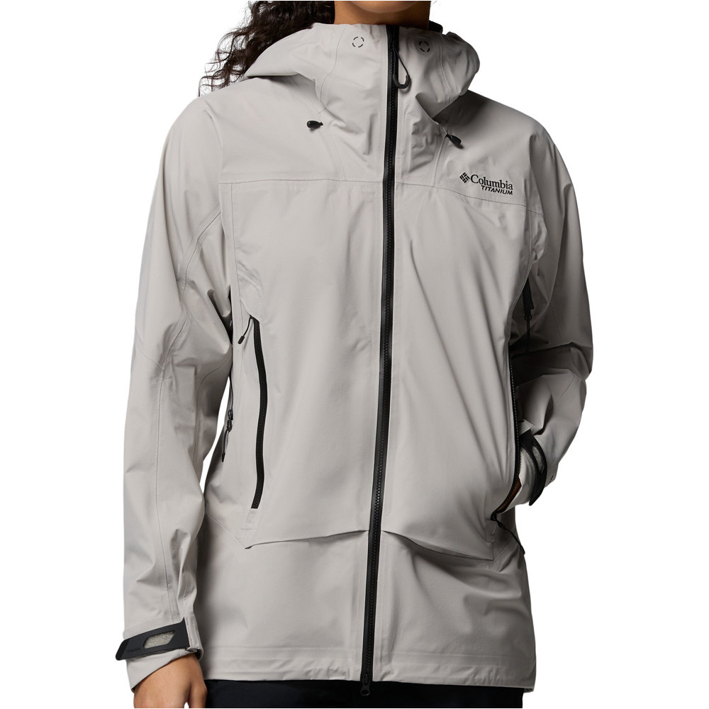 Columbia chaqueta impermeable mujer Saudan Pro 3L Shell vista frontal
