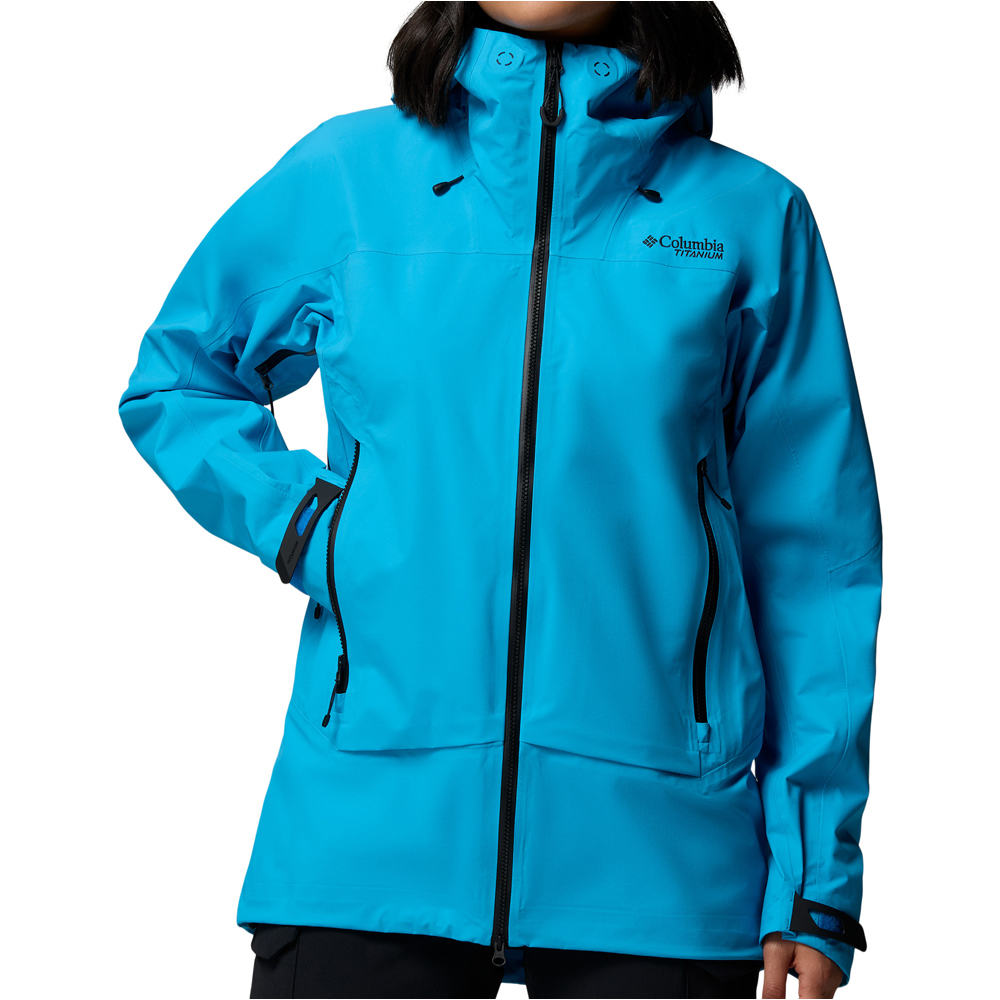 Columbia chaqueta impermeable mujer Saudan Pro 3L Shell vista frontal