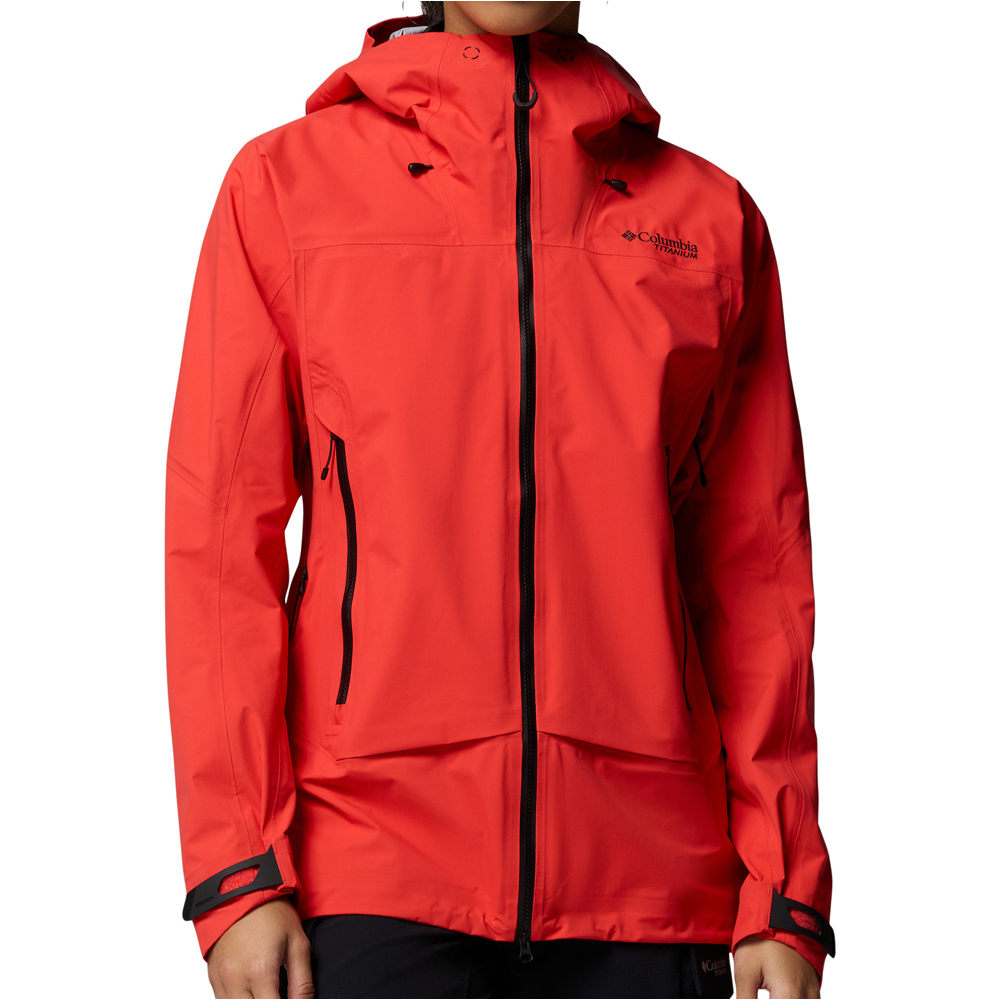 Columbia chaqueta impermeable mujer Saudan Pro 3L Shell vista frontal