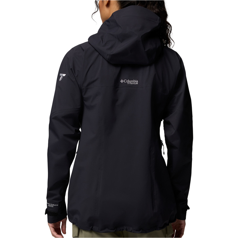 Columbia chaqueta impermeable mujer Saudan Pro 3L Shell vista trasera