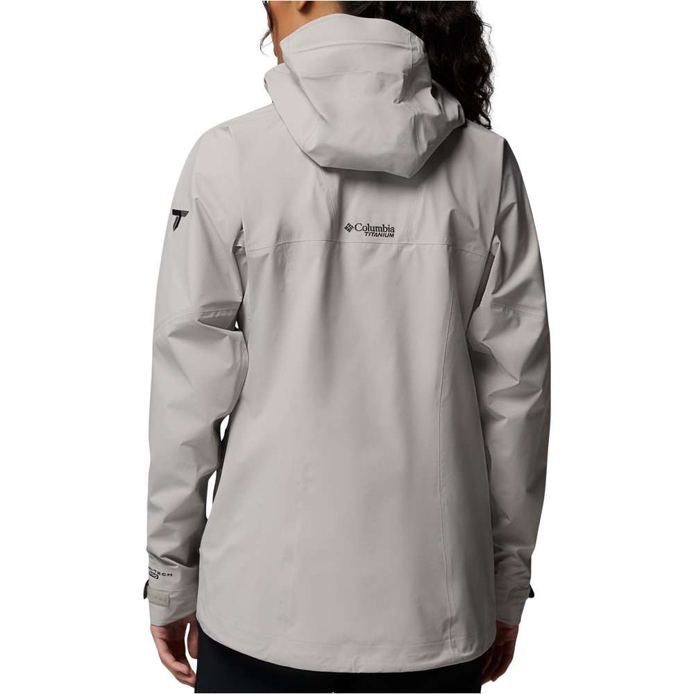Columbia chaqueta impermeable mujer Saudan Pro 3L Shell vista trasera