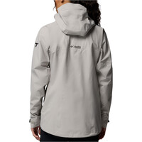 Columbia chaqueta impermeable mujer Saudan Pro 3L Shell vista trasera