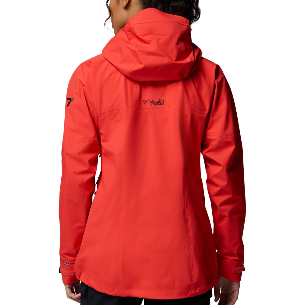 Columbia chaqueta impermeable mujer Saudan Pro 3L Shell vista trasera