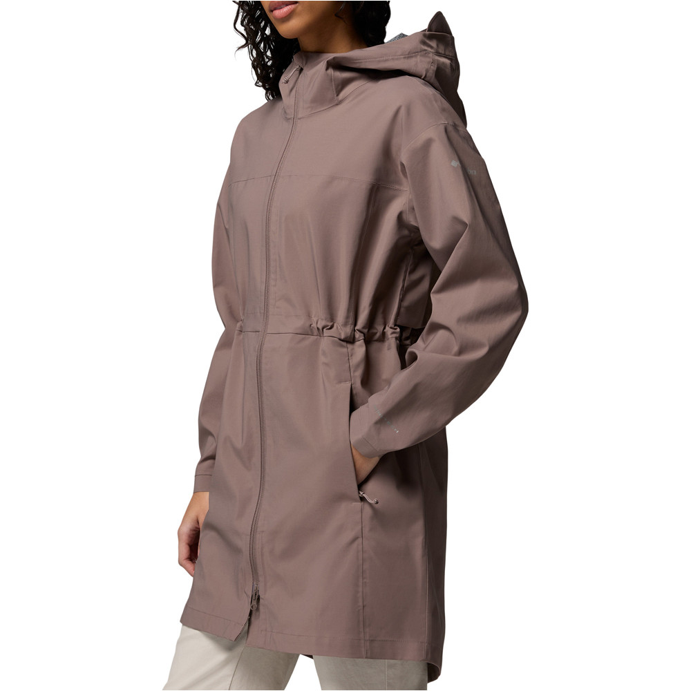 Columbia chaqueta impermeable mujer Weekend Adventure II Long Shell vista detalle