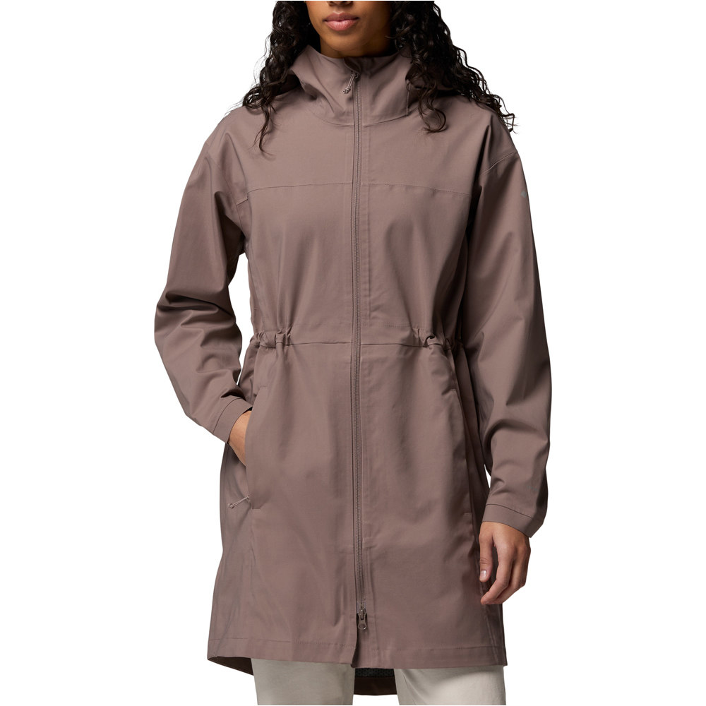 Columbia chaqueta impermeable mujer Weekend Adventure II Long Shell vista frontal