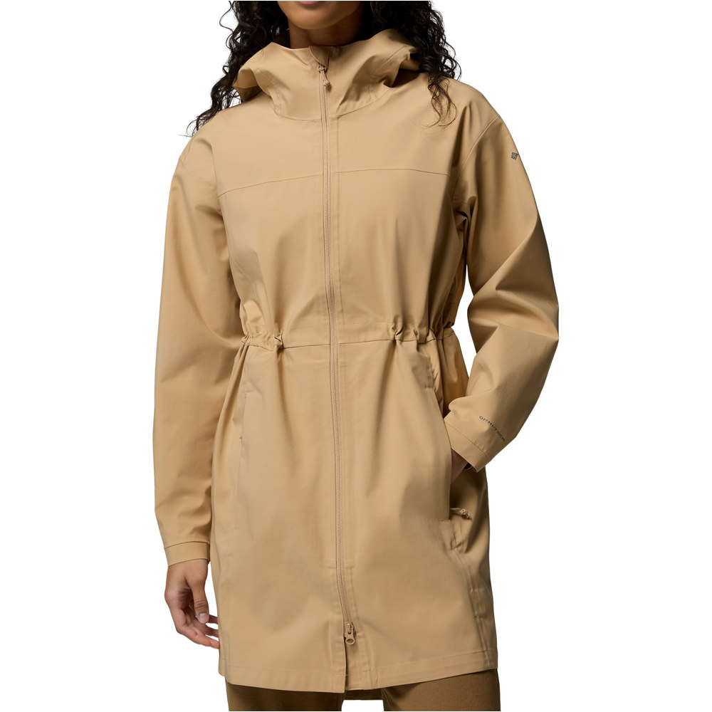 Columbia chaqueta impermeable mujer Weekend Adventure II Long Shell vista frontal