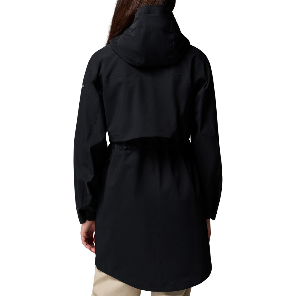 Columbia chaqueta impermeable mujer Weekend Adventure II Long Shell vista trasera