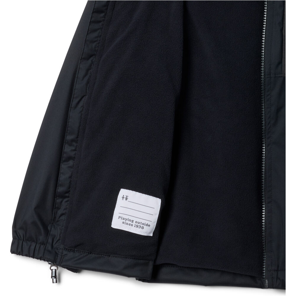 Columbia chaqueta impermeable niño Rainy Trails II Fleece Lined Jacket vista detalle