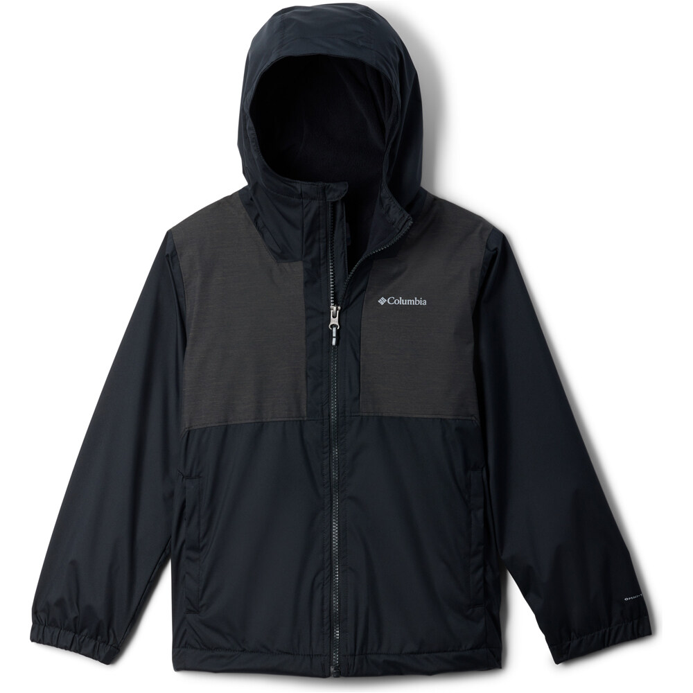Columbia chaqueta impermeable niño Rainy Trails II Fleece Lined Jacket vista frontal