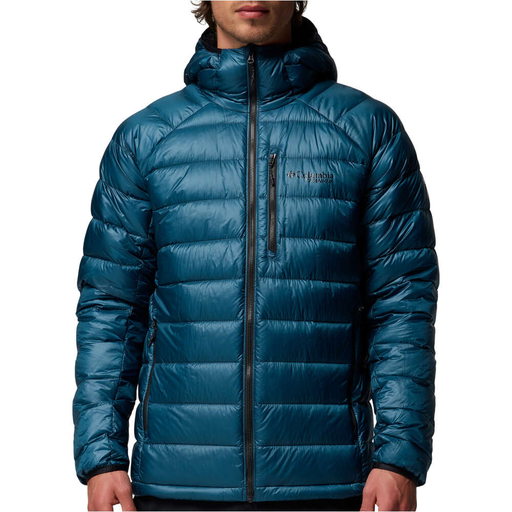 Columbia chaqueta outdoor hombre Arctic Crest Down Hooded Jacket vista frontal