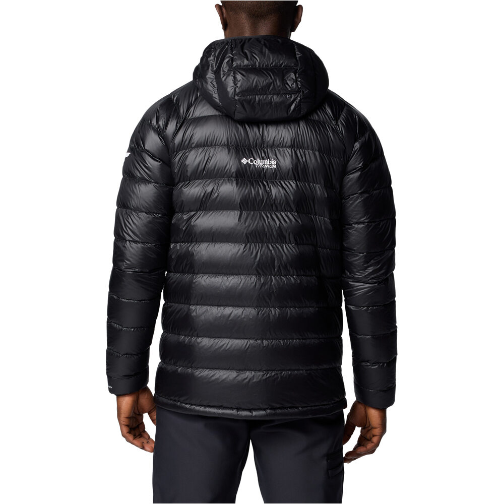 Columbia chaqueta outdoor hombre Arctic Crest Down Hooded Jacket vista trasera