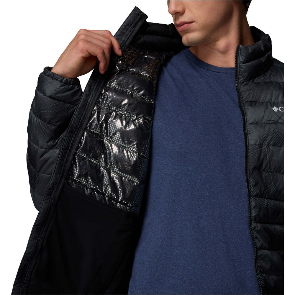 Columbia chaqueta outdoor hombre Powder Lite II Printed Jacket vista detalle