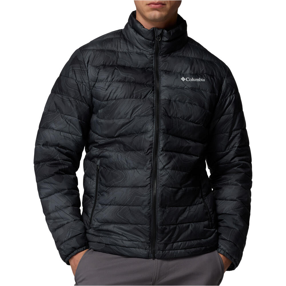 Columbia chaqueta outdoor hombre Powder Lite II Printed Jacket vista frontal
