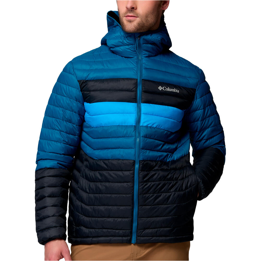 Columbia chaqueta outdoor hombre Powder Pass  Hooded Jacket vista frontal