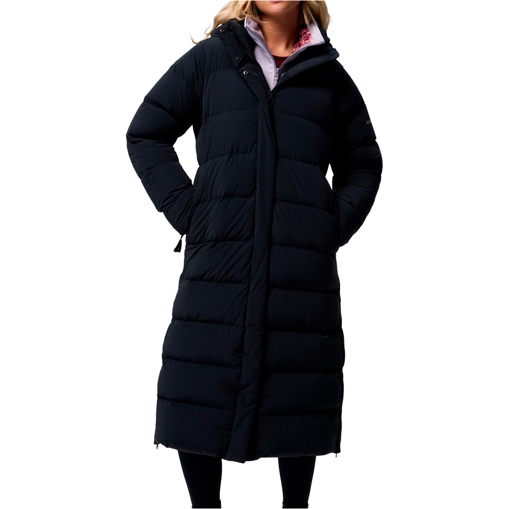 Columbia chaqueta outdoor mujer Amaze Puff  Long Hooded Jacket vista frontal