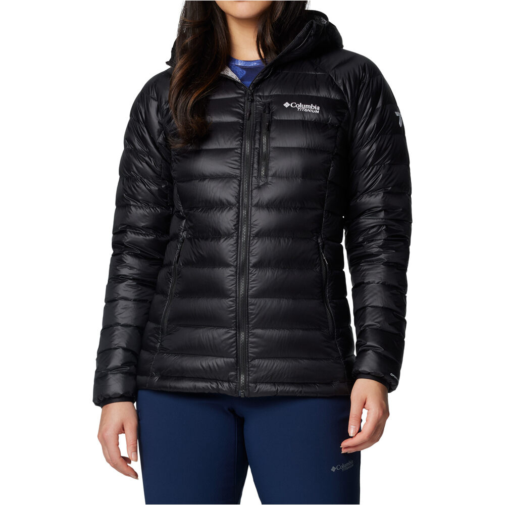 Columbia chaqueta outdoor mujer Arctic Crest Down Hooded Jacket vista frontal