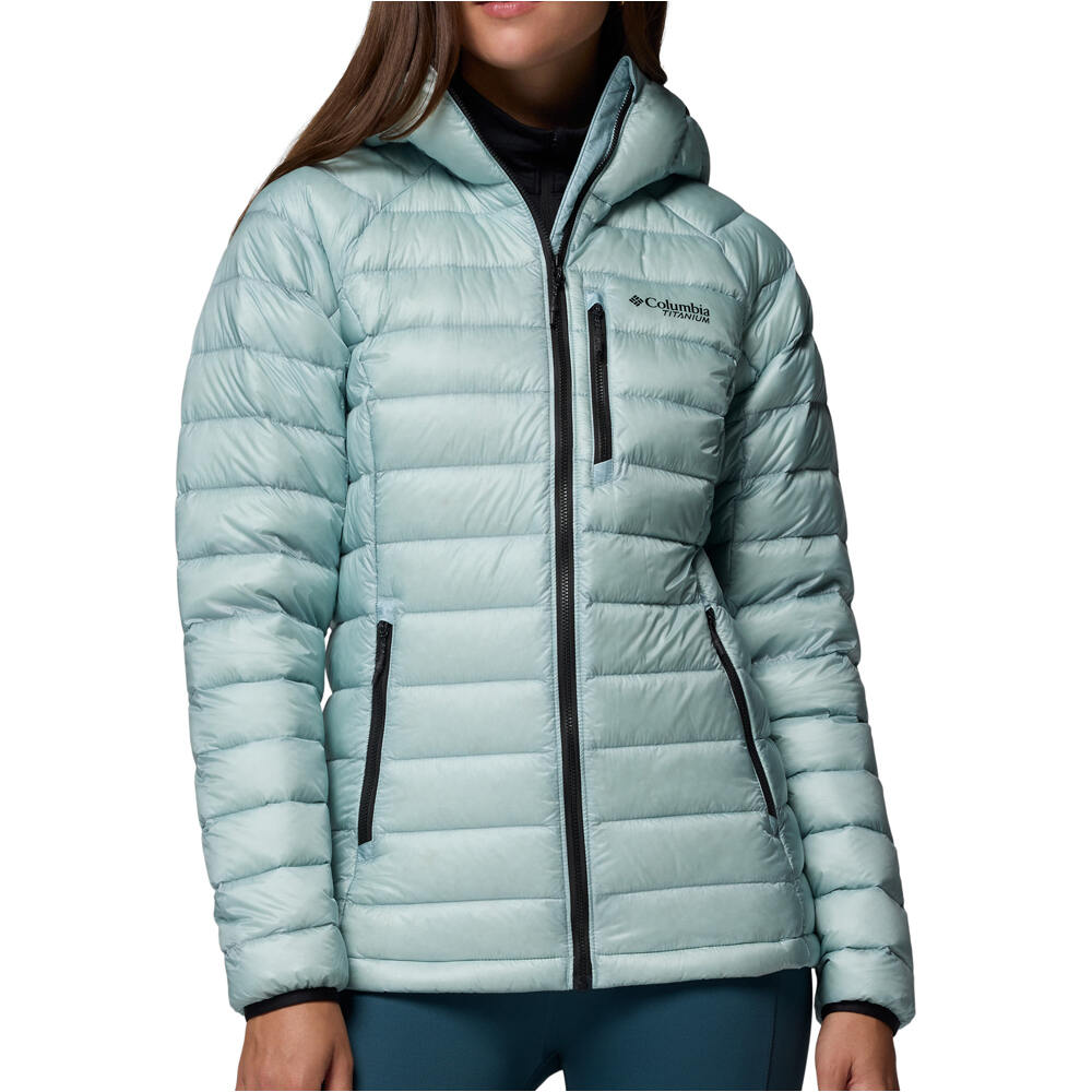 Columbia chaqueta outdoor mujer Arctic Crest Down Hooded Jacket vista frontal