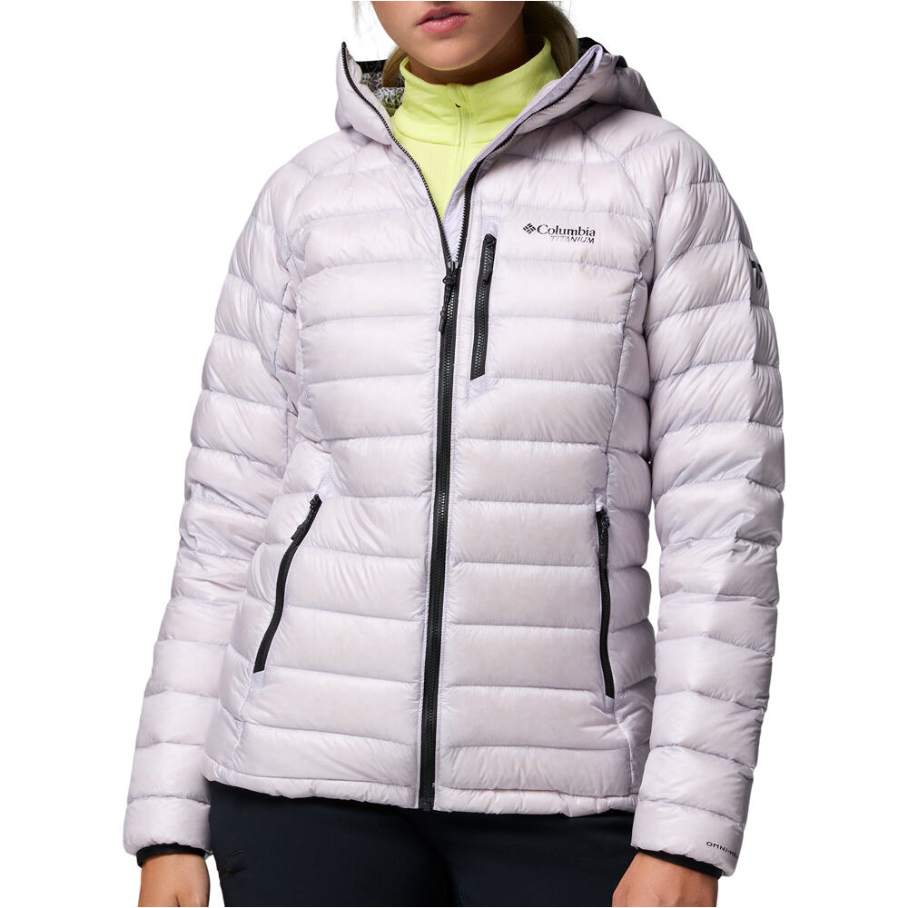 Columbia chaqueta outdoor mujer Arctic Crest Down Hooded Jacket vista frontal