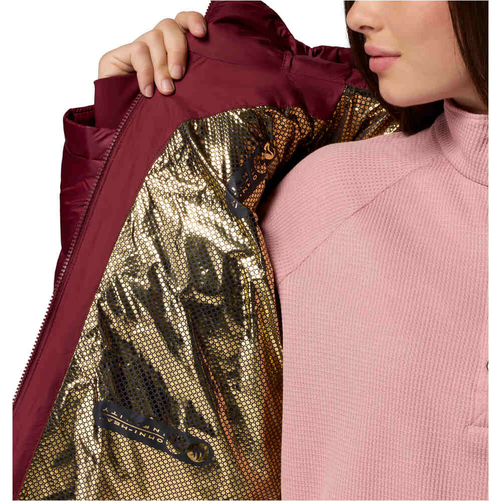 Columbia chaqueta outdoor mujer Cloudview Down Hooded Jacket vista detalle