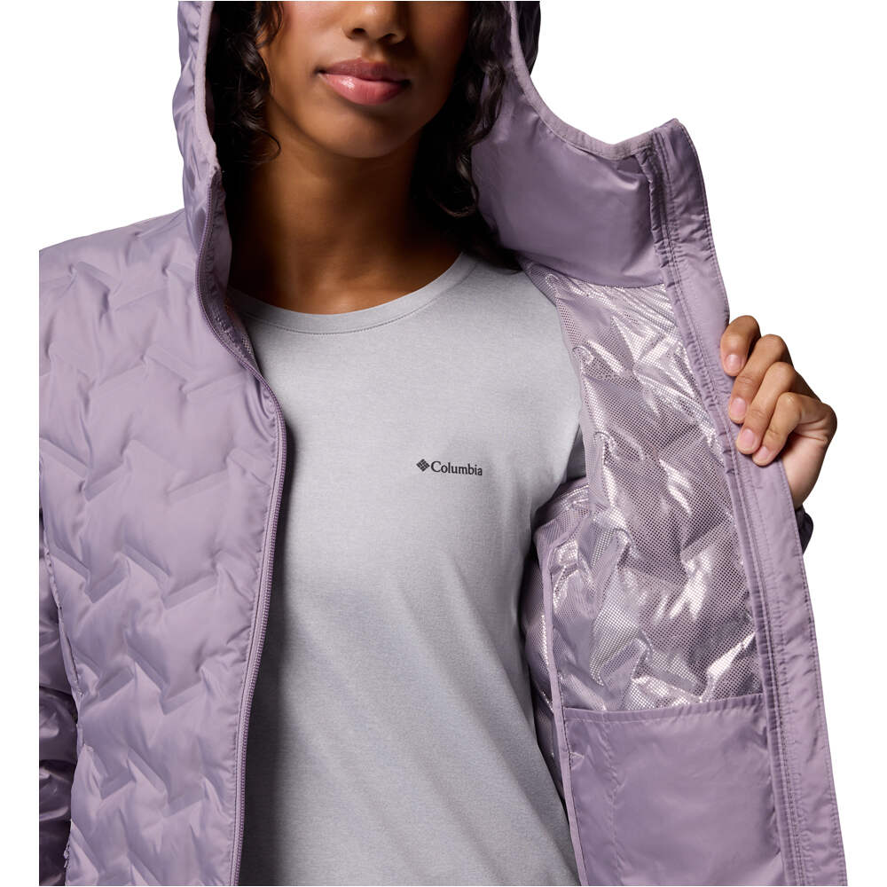 Columbia chaqueta outdoor mujer Delta Ridge II Long Down Jacket vista detalle