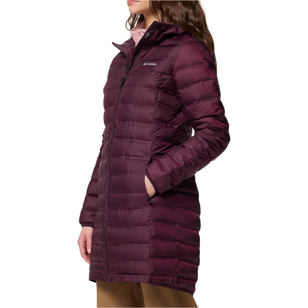 Columbia chaqueta outdoor mujer Lake 22 II Down Long Hooded Jacket vista detalle