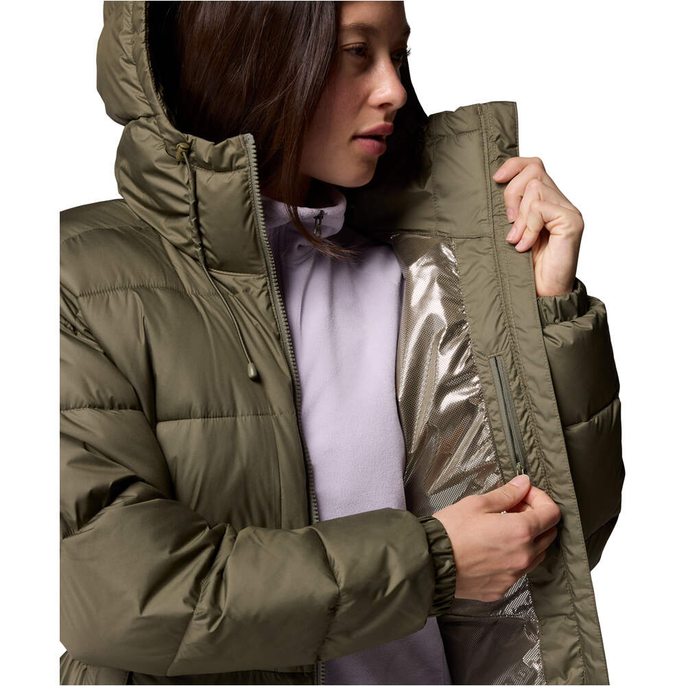 Columbia chaqueta outdoor mujer Pike Lake  III Long Jacket vista detalle